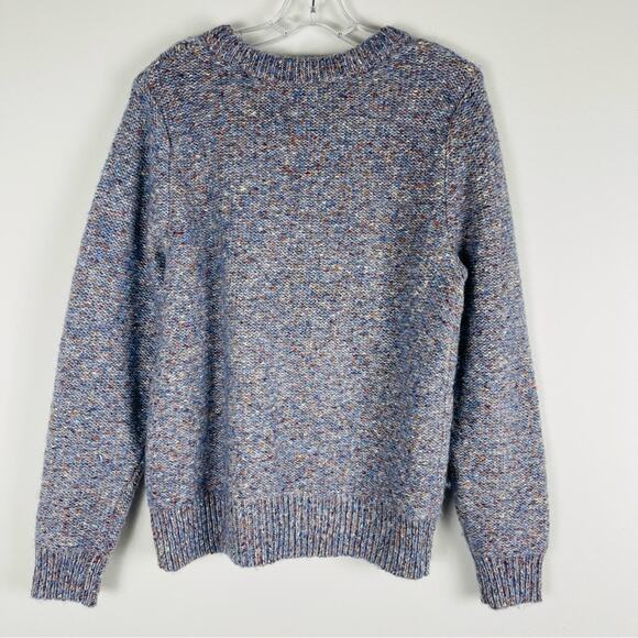 A New Day blue orange speckled cable knit oversized coastal sweater small - Picture 6 of 7
